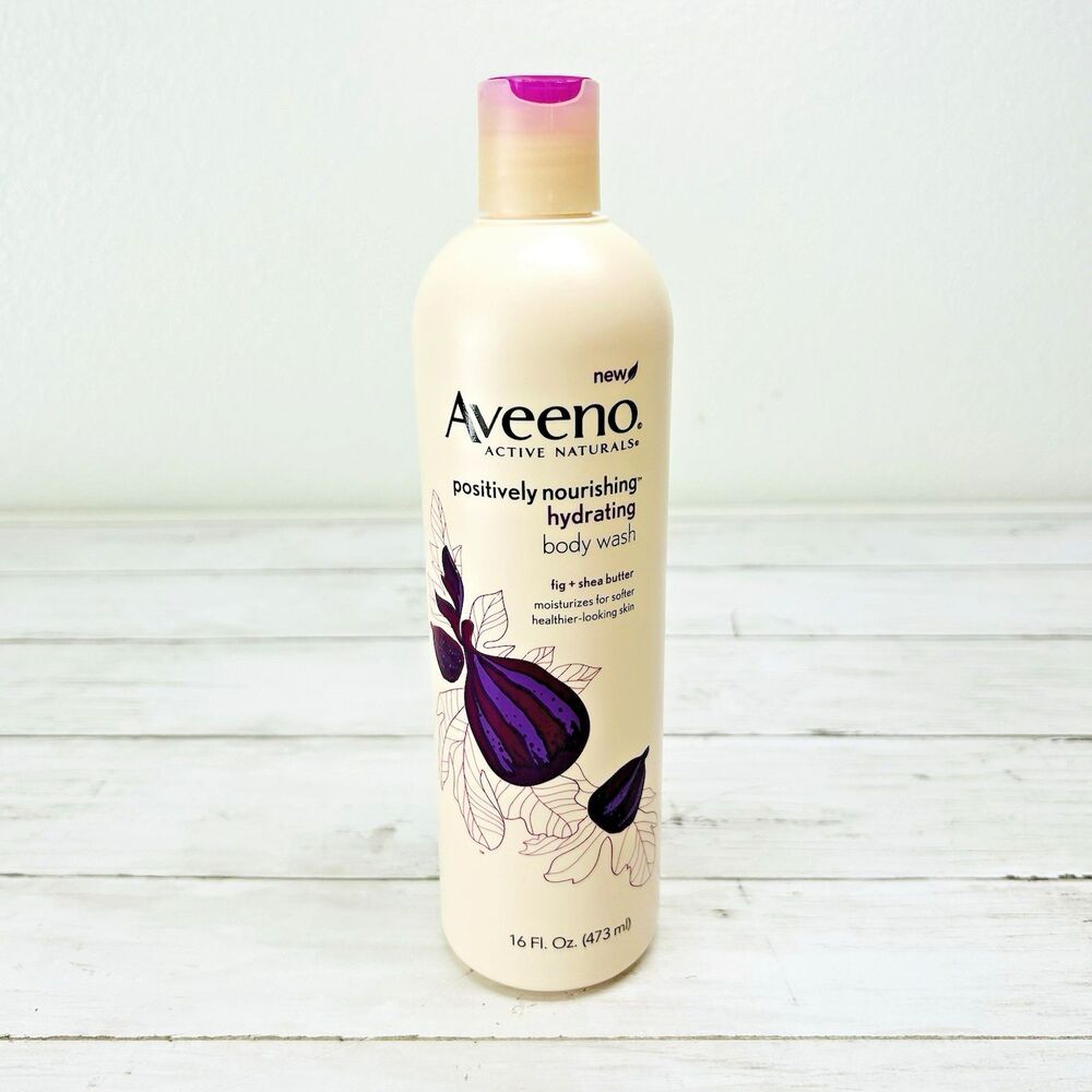AVEENO Positively Nourishing Hydrating Body Wash Fig & Shea Butter 16oz NEW
